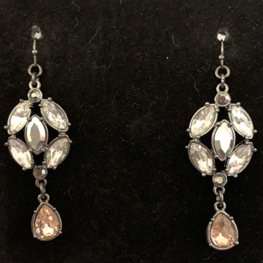 Nicole Miller Earrings Pink & White